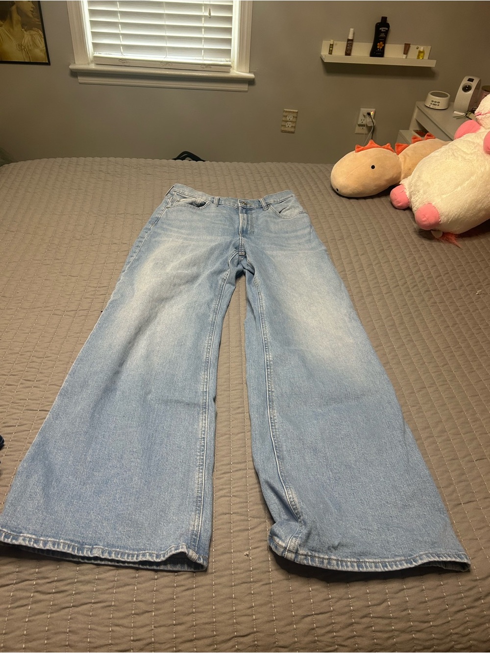 Calvin Klein Light Blue Wide Leg Jeans